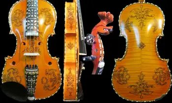 Ročno izdelani norveški violina 4strings violino 4/4 Hardanger violina,močan zvok