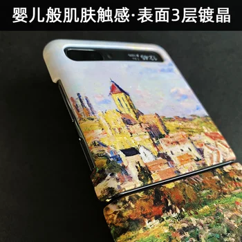 ZA telefon Samsung Ž flip zložljiva telefon primeru ultra, ki spadajo Limited Edition primeru art olje mobilne zflip moške novo glazura pokrov 0