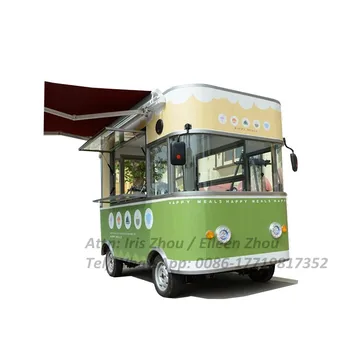 Električni Prostem Ulica Mobilne Hitro Tovornjak Mobilni Kuhinjski Aparat Za Hot Dog Bubble Tea Voziček Hrane Prodajni Avtobus