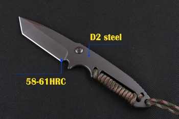 Vroče prodaje Novih D2 jekla lov naravnost proti noži ostrimi fiksnimi noži kampiranje reševanje noži pripomoček orodja self-defense EOS