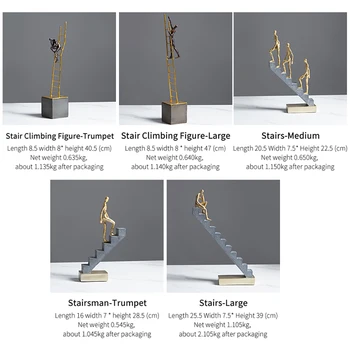 Povzetek Kip Mislec Lik Kiparstvo Plezanje Korak Doma Dekor Ustvarjalne Stairspeople Figurice Za Na Polico Desk Dekor
