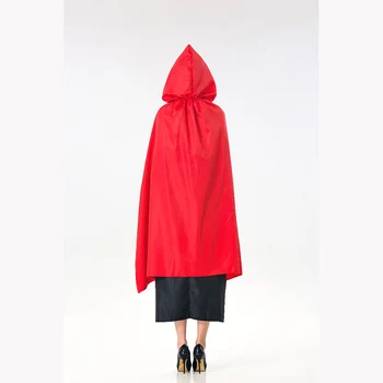 Vroče Prodaje Rdeča kapica Kostum za žensko Modno Odraslih Halloween Cosplay Fantasia Obleko+Plašč, Cosplay Kostum Za Stranke