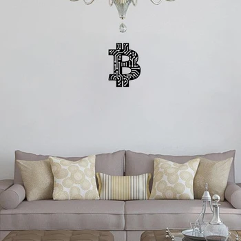 Bitcoin Cryptocurrency Metal Wall Art Dekor Laser Cut Visi za vsako. Home Office Okrasni Vrt Spalnica