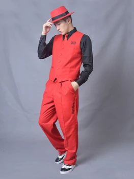 Moške Mehanske Ples, oblačila za zaklepanje uspešnosti hip hop arena Enotnega Standarda Živahen Telovnik + hlače barva ustrezala Boy