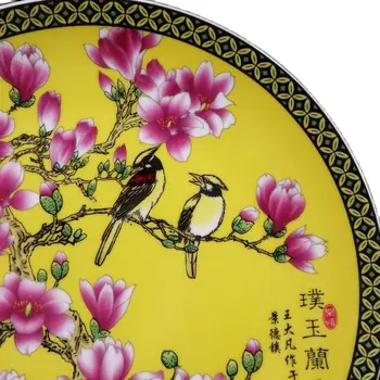 Stari Kitajski Porcelan Roza Cvet In Ptic Vzorec Zadovoljstvo Ploščo