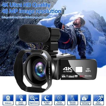 4K Digitalne kamere Kamere Video Kamere, Wifi Vlogging Kamera HD Zaslon na Dotik Kamera Z Mikrofonom In Daljinski upravljalnik 1