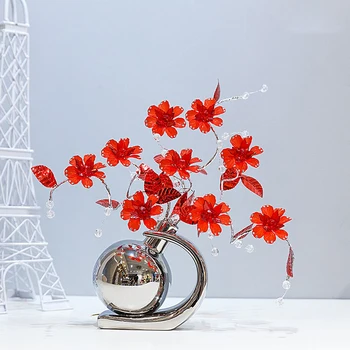 Evropske sodobne ustvarjalne 8 barvah Opeke-vdelan Kristalni Cvet Figurice modni dom dekoracijo obrti Poročna Darila, Okraski 1