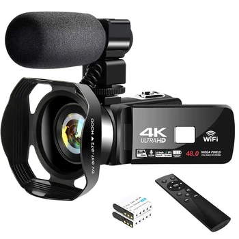 4K Digitalne kamere Kamere Video Kamere, Wifi Vlogging Kamera HD Zaslon na Dotik Kamera Z Mikrofonom In Daljinski upravljalnik 2