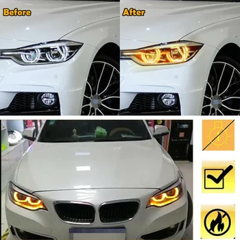 Avto M4 Emblematične Slog LED Angel Eye s Rele Wirings za-BMW 2 3 4 5 Series F32 335I F82 F80 M3/M4 E90 E92 2