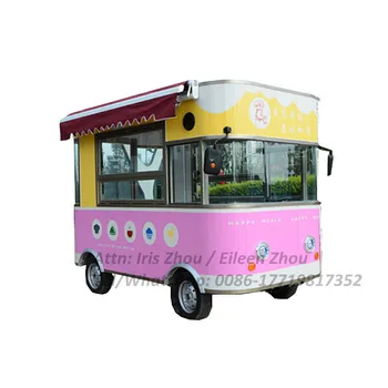 Električni Prostem Ulica Mobilne Hitro Tovornjak Mobilni Kuhinjski Aparat Za Hot Dog Bubble Tea Voziček Hrane Prodajni Avtobus 2