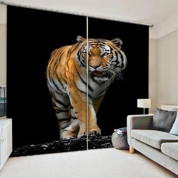 Luksuzni Blackout 3D Oknu, Zavese Za dnevno Sobo, Spalnica tiger zavese osebnost zavese 3