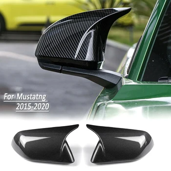 Avto ABS Ogljikovih Vlaken Barve Vzvratnega Ogledala, Pokrov Lupine Stanovanjskih Trim za Ford Mustang-2020 3