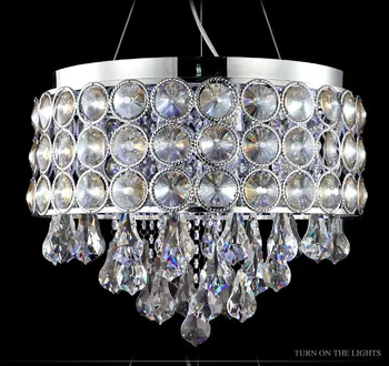 Razkošno Krog LED K9 Kristalno Keramični Obesek Lučka Luč, ki Visi Razsvetljavo E14 NAPAJALNIK 110/220V spalnica/foyer dom dekoracija žarnice 3