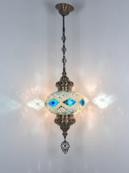 Turški mozaik obesek lučka maroški stropna luč 3