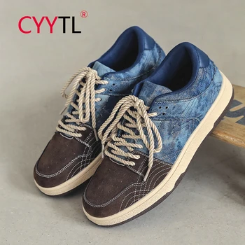CYYTL Jeansa, Moške Mode Skateboard Shoes Čipke-up Priložnostne Športne Superge za Fantje, ki Teče Loafers Hoja Študentov Moccasins 4