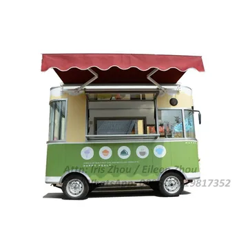 Električni Prostem Ulica Mobilne Hitro Tovornjak Mobilni Kuhinjski Aparat Za Hot Dog Bubble Tea Voziček Hrane Prodajni Avtobus 4