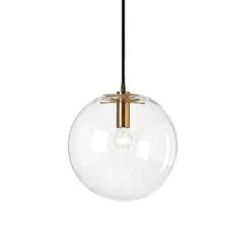 Nove Nordijske sodobno minimalistično stekleno kroglo lestenec, Moda, osebnost in ustvarjalnost Eno glavo, restavracija, bar razsvetljavo 5