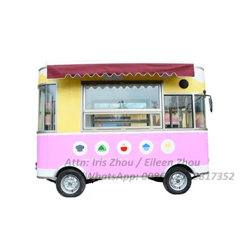 Električni Prostem Ulica Mobilne Hitro Tovornjak Mobilni Kuhinjski Aparat Za Hot Dog Bubble Tea Voziček Hrane Prodajni Avtobus 5